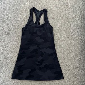 Black camp tank top from Lululemon.